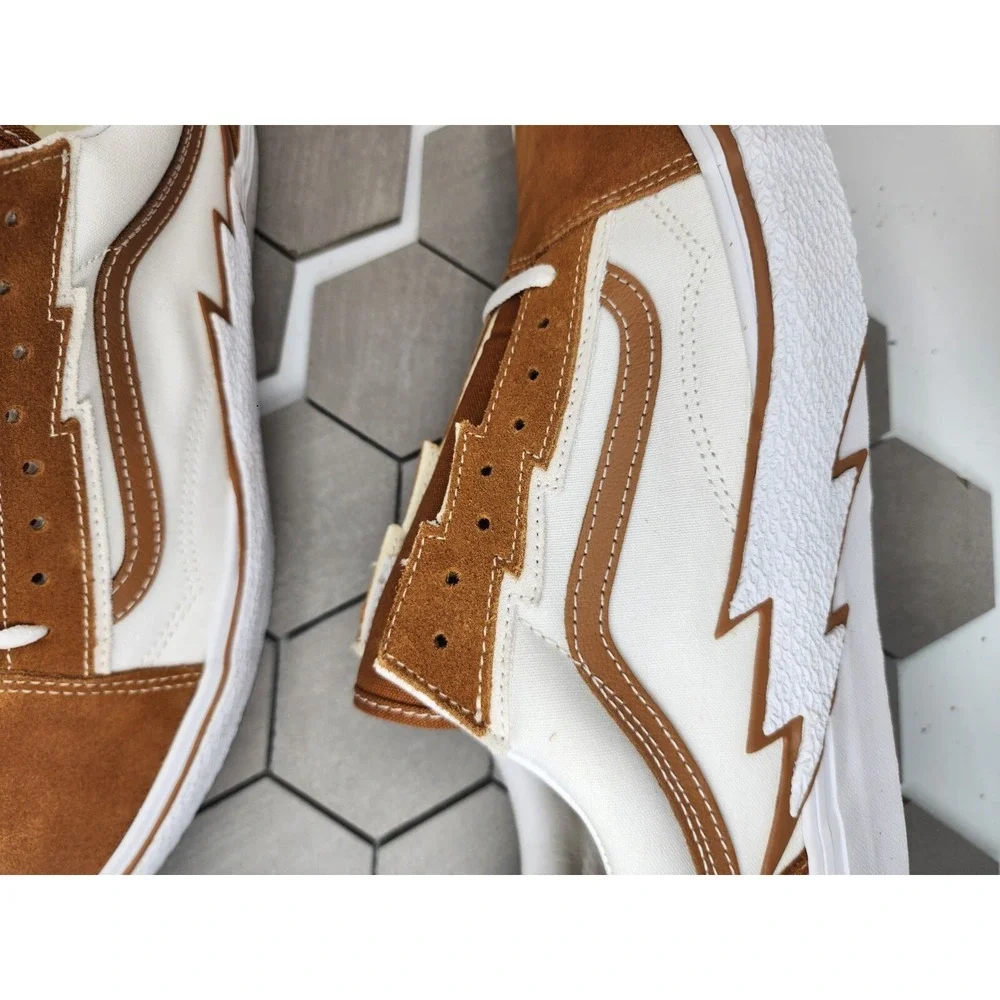 Vans Men Sz‎ 9 Old Skool Bolt Suede Sneaker Cathay Spice Brown Wheat Rare
